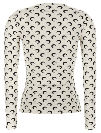 Футболка MARINE SERRE 'Moon Printed Jersey Second Skin' (WTS006ACJER0001WH00) #