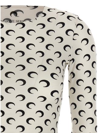 Футболка MARINE SERRE 'Moon Printed Jersey Second Skin' (WTS006ACJER0001WH00) #