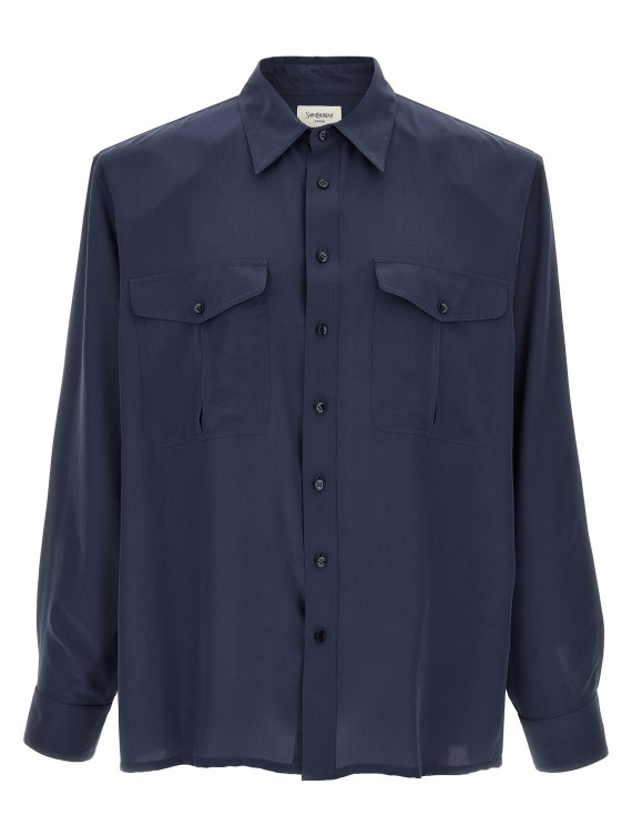 Рубашка, блузка SAINT LAURENT Viscose and silk shirt (854249Y2N494812) #1