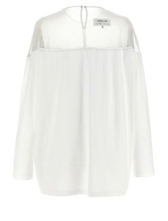 Футболка MM6 MAISON MARGIELA Tulle insert t-shirt (S62GD0213M20108101) #