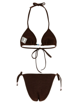 Пляжная одежда HUNZA G 'Gina' (GINABEADEDBIKINIMETALLICCHOCOLATE) #