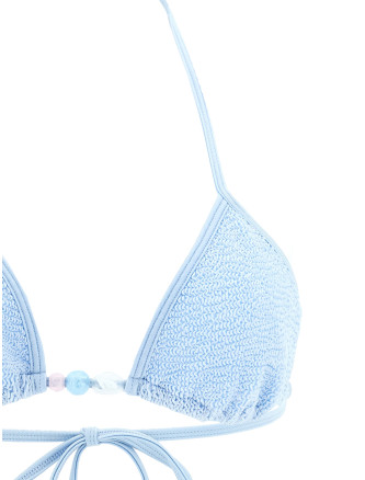 Пляжная одежда HUNZA G 'Gina' (GINABEADEDBIKINIMETALLICICEBLUE) #