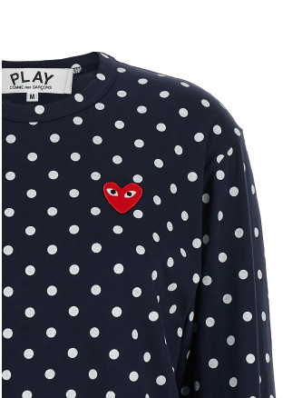 Футболка COMME DES GARÇONS PLAY 'Red Emblem' (AXT1662) #