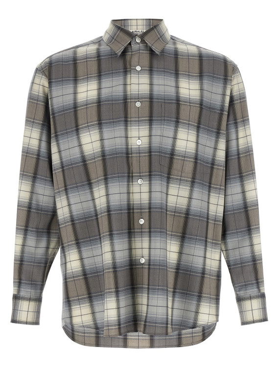 Рубашка, блузка AURALEE Check Shirt (A26SS01LCBLUEGRAYCHECK) #1