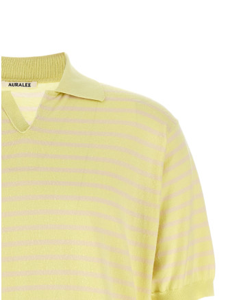 Поло AURALEE Polo Skipper (A26SP01SBYELLOWPINKSTRIPE) #