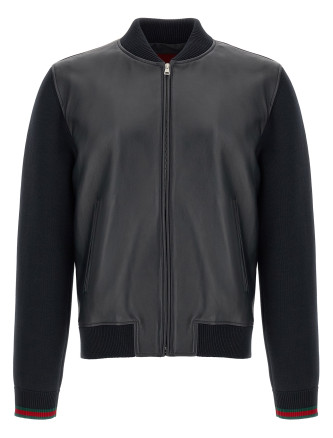 Bomber jacket with tassel and sweater