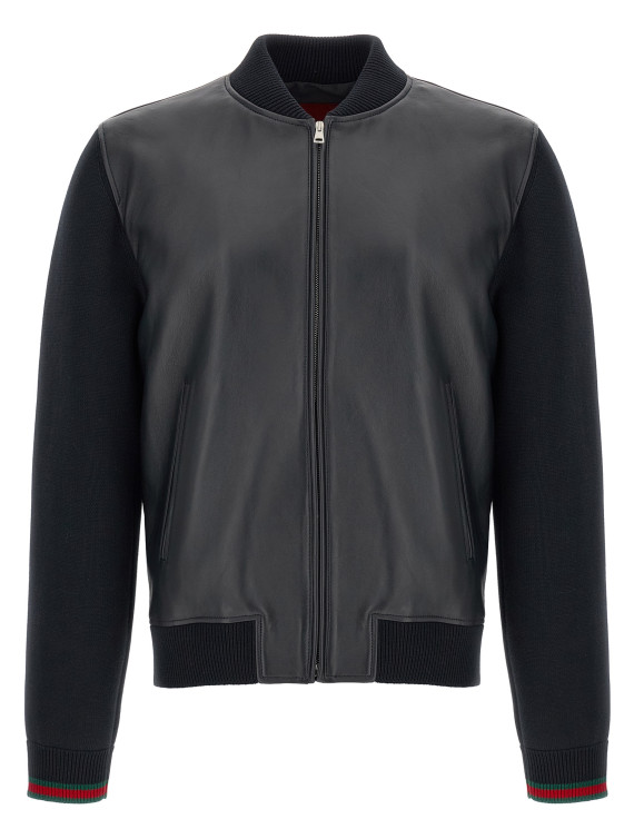 Кожаная куртка GUCCI Bomber jacket with tassel and sweater (793181XNA294044) #1