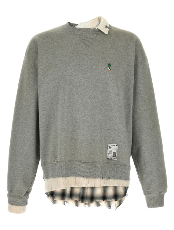 Толстовка MAISON MIHARA YASUHIRO Three layer sweatshirt (J16PO752GRAY) #1