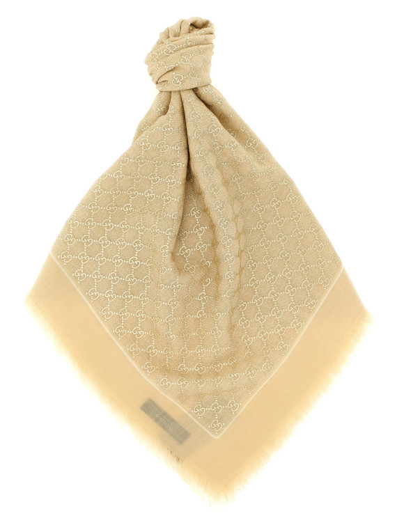Шарф, платок GUCCI GG lamé shawl (8100223G3489078) #1