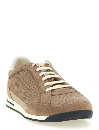Кроссовки BRUNELLO CUCINELLI Knit-effect suede sneakers (MZUQHGA348CRJ89) #