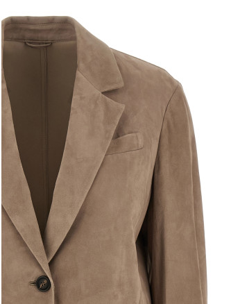 Пиджак, костюм BRUNELLO CUCINELLI Suede blazer (MPCAI7366C4191) #