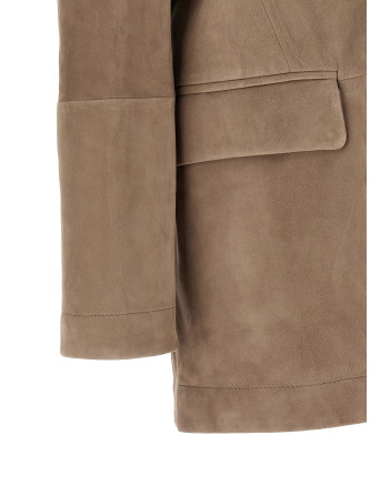 Пиджак, костюм BRUNELLO CUCINELLI Suede blazer (MPCAI7366C4191) #