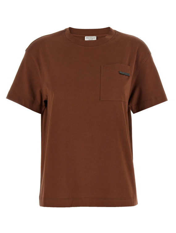 Футболка BRUNELLO CUCINELLI 'Shiny Tab' (M0T81EC710C9092) #1