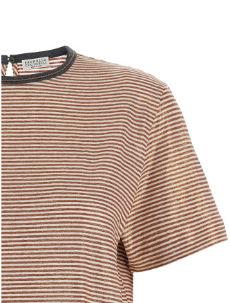 Футболка BRUNELLO CUCINELLI 'Shiny Collar Detail' (MQ977DU500C2095) #