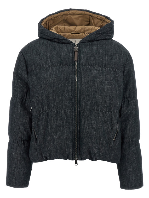 Пуховик BRUNELLO CUCINELLI Denim-effect twill down jacket (MB1257606C001) #1