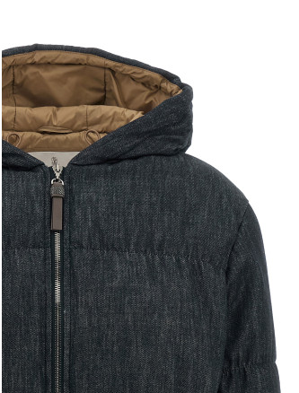 Пуховик BRUNELLO CUCINELLI Denim-effect twill down jacket (MB1257606C001) #