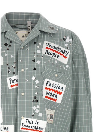 Рубашка, блузка MAISON MIHARA YASUHIRO Shirt adhesive decorations (A16SH088GRAY) #