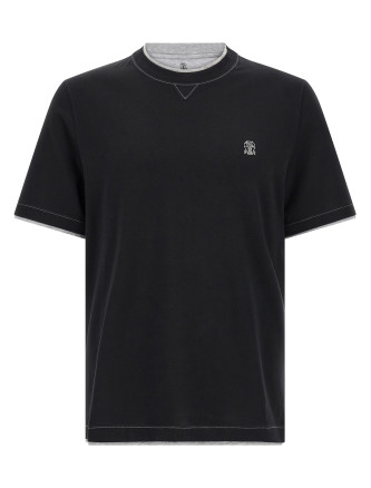Футболка BRUNELLO CUCINELLI Double layer t-shirt