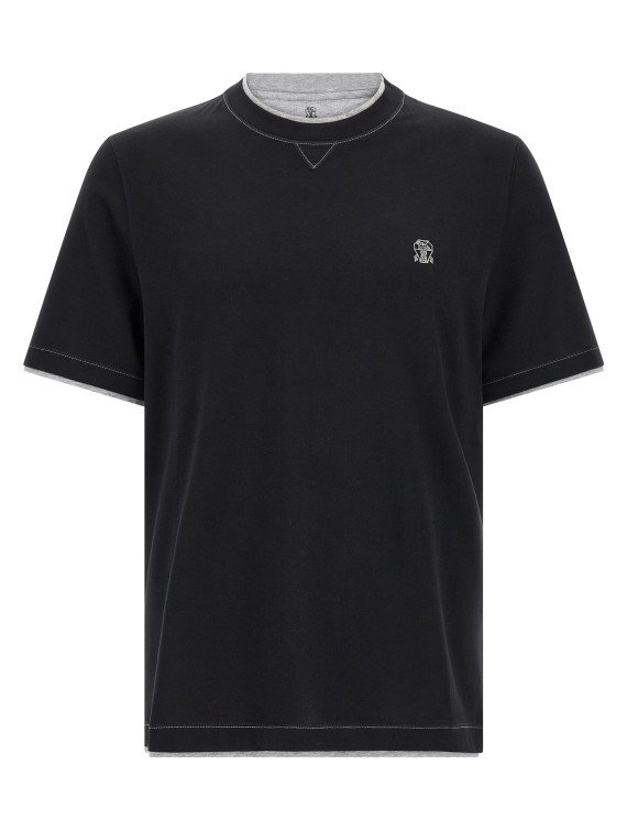 Футболка BRUNELLO CUCINELLI Double layer t-shirt (M0B137451GCGB88) #1