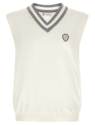 Жилет BRUNELLO CUCINELLI Logo patch vest