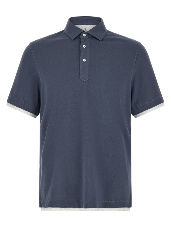 Поло BRUNELLO CUCINELLI Double layer polo shirt (ME8543966CBL48) #1