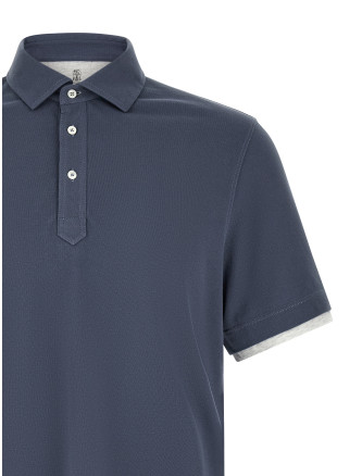 Поло BRUNELLO CUCINELLI Double layer polo shirt (ME8543966CBL48) #