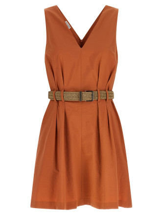 Мини BRUNELLO CUCINELLI Texture twill dress
