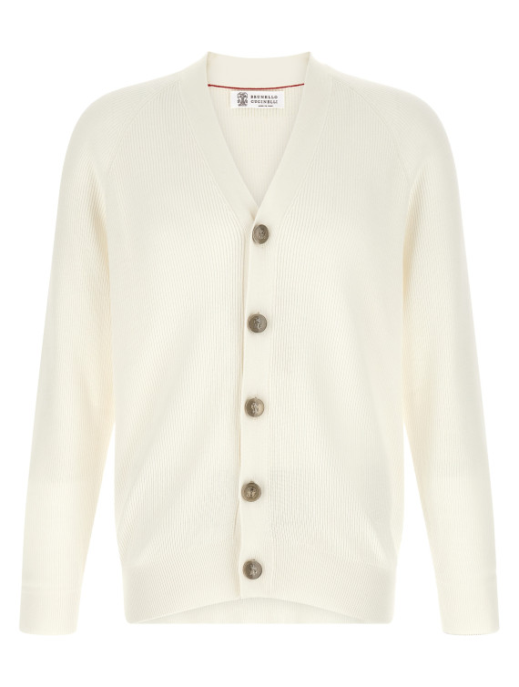 Свитер, кардиган BRUNELLO CUCINELLI English ribbed cardigan (M29400116CO312) #1