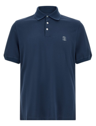 Поло BRUNELLO CUCINELLI Logo piqué polo shirt