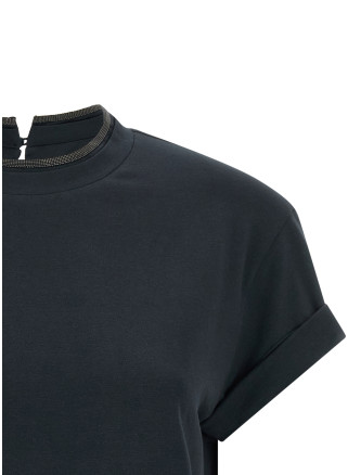 Футболка BRUNELLO CUCINELLI 'Shiny Collar' (M0T18BD200C4224) #