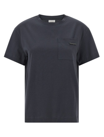 Футболка BRUNELLO CUCINELLI 'Shiny Tab'