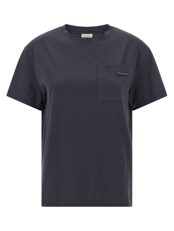 Футболка BRUNELLO CUCINELLI 'Shiny Tab' (M0T81EC710C7186) #1