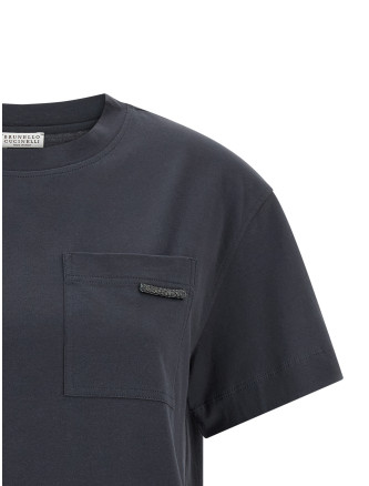 Футболка BRUNELLO CUCINELLI 'Shiny Tab' (M0T81EC710C7186) #