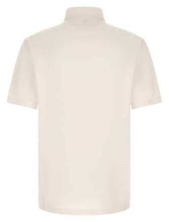 Поло BRUNELLO CUCINELLI Heraldic logo polo shirt (MM6961301FCTL60) #