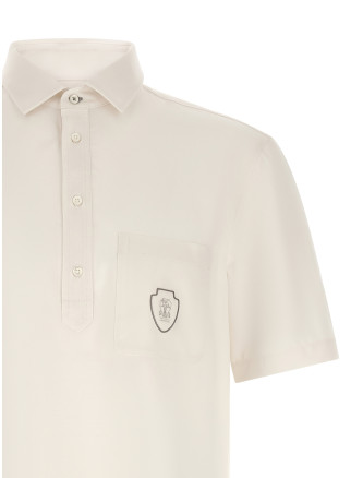 Поло BRUNELLO CUCINELLI Heraldic logo polo shirt (MM6961301FCTL60) #