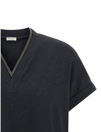 Футболка BRUNELLO CUCINELLI 'Shiny Trims' (MPT18BD222C055) #