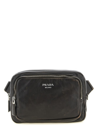 Сумка через плечо PRADA Aged nappa leather crossbody bag