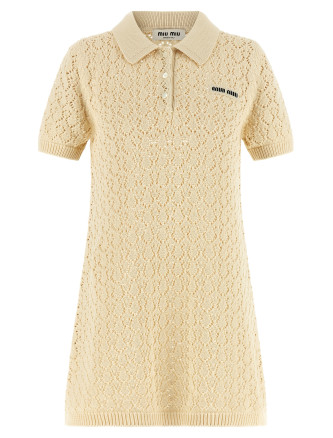 Openwork cotton dress