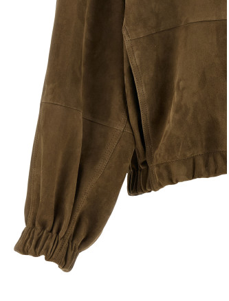 Кожаная куртка BRUNELLO CUCINELLI 'Shiny Zipper Pull' (MPCAI7594PC9801) #