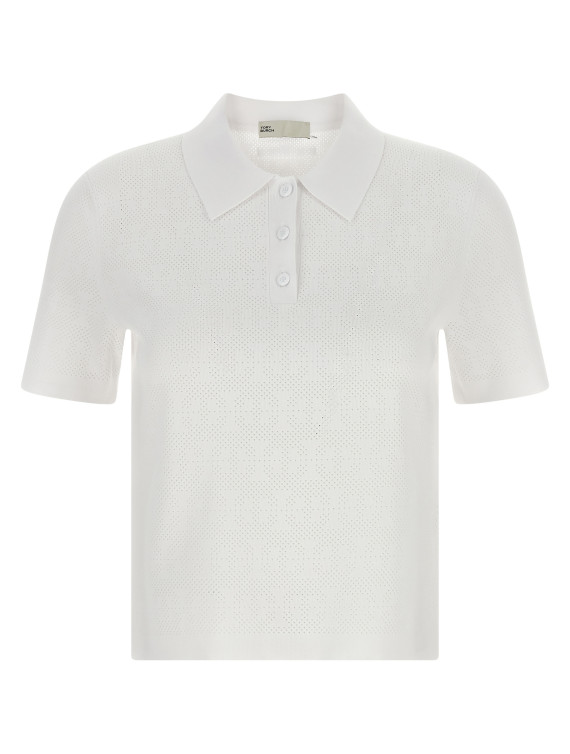 Поло TORY BURCH Pointelle viscose polo shirt (182085100) #1