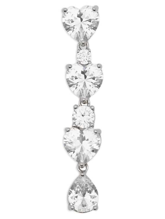 Серьги SELF PORTRAIT 'Crystal Heart Tiered' (PF26616ESLSILVER) #1