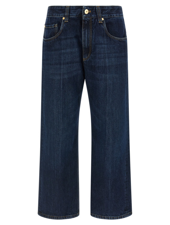 Джинсы BRUNELLO CUCINELLI Cropped jeans (MP095P4008C9370) #1