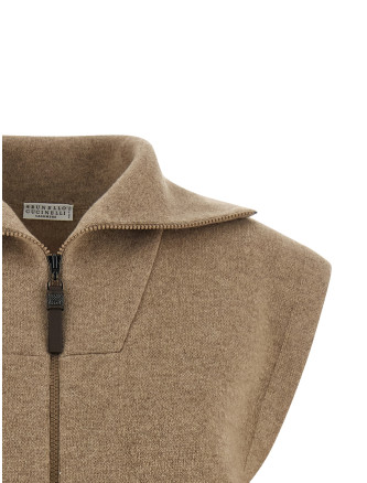Жилет BRUNELLO CUCINELLI 'Shiny Zipper Pull' (M12237846PC077) #