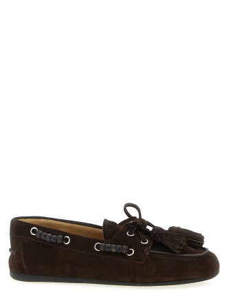 Suede boat shoe