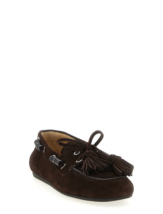 Лоферы MIU Suede boat shoe (5D518EF005054F0003) #
