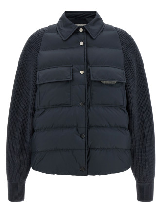 'Shiny Flap Detail' down jacket