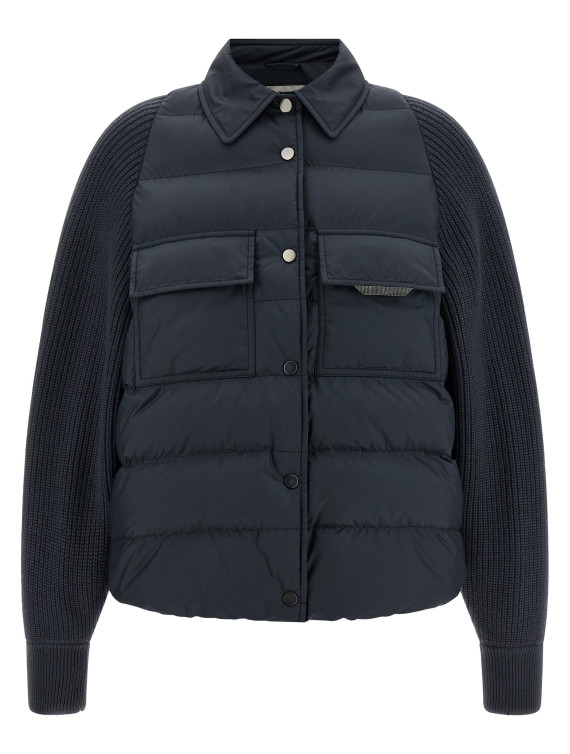 Пуховик BRUNELLO CUCINELLI 'Shiny Flap Detail' (MD5987696PC8901) #1