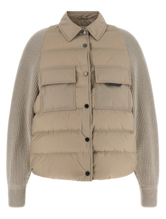 Пуховик BRUNELLO CUCINELLI 'Shiny Flap Detail'