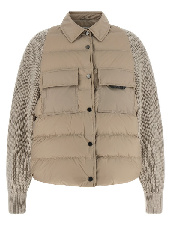 Пуховик BRUNELLO CUCINELLI 'Shiny Flap Detail' (MD5987696PC7958) #1