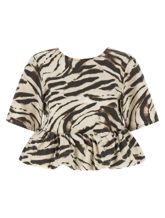 Повседневный топ GANNI 'Zebra Denim' (A1040300135) #1